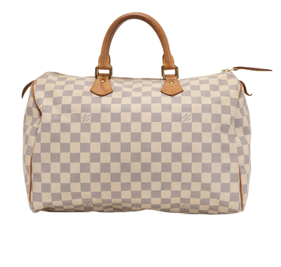 Speedy 35, &pound;620, Handbags, Blue/Cream, Canvas, Front view